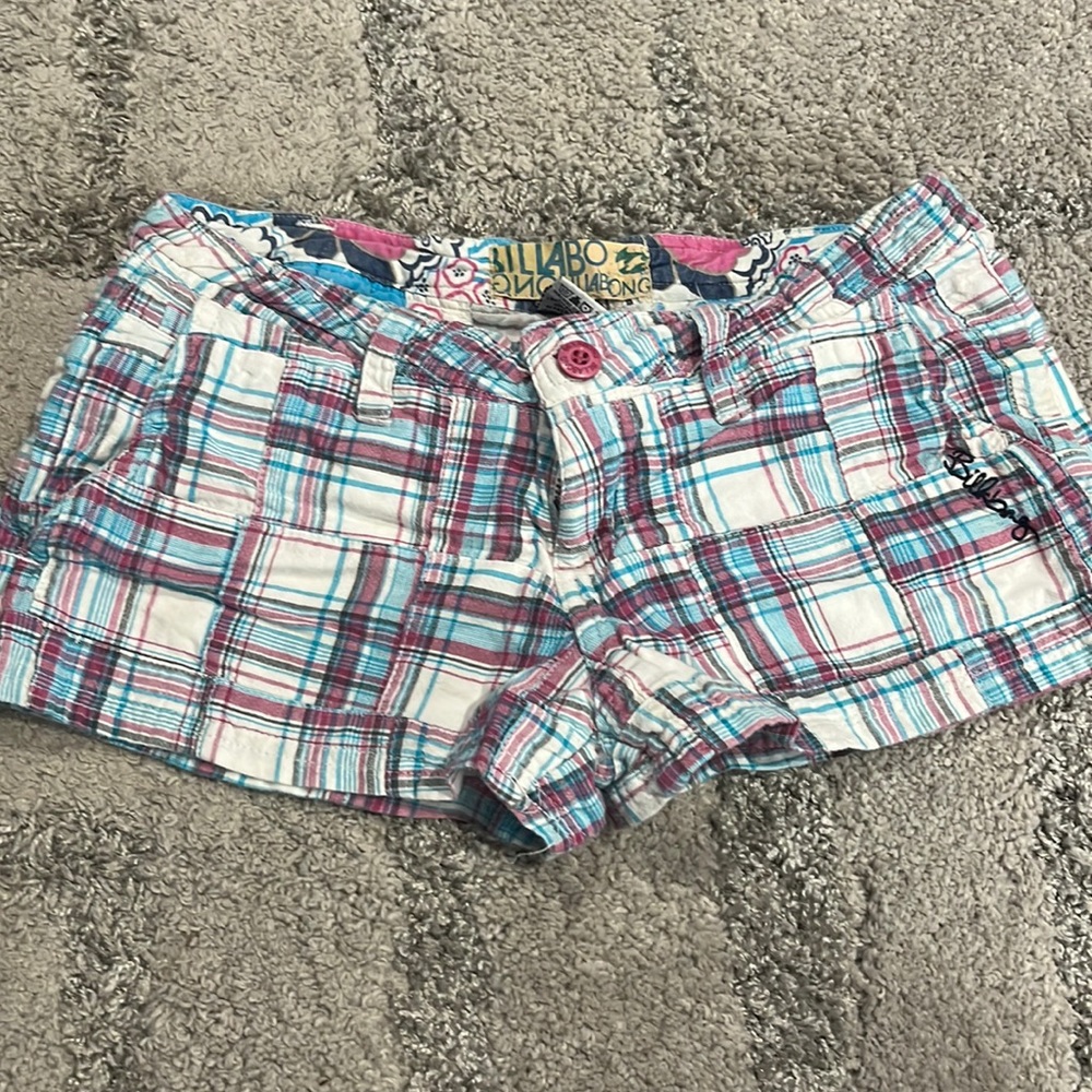 Plaid Billabong shorts size 0